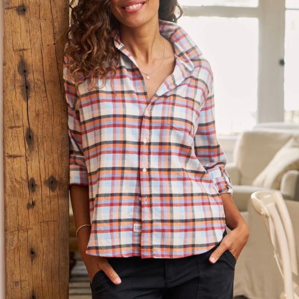 Frank & Eileen Eileen Button Up Long Sleeve Plaid Shirt Multi SZ XL